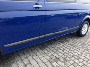 Volkswagen T5 Multivan 2003–2010 Durvju moldingi (nerūsējošais tērauds, melns hroms) foto 1