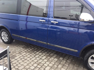 Volkswagen T5 Multivan 2003–2010 Durvju moldingi (nerūsējošais tērauds, melns hroms) foto 2