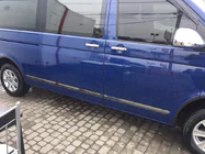 Volkswagen T5 2010–2015 Durvju moldingi (nerūsējošais tērauds, melns hroms) foto 2