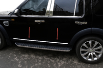 Land Rover Discovery III 2004–2009 OmsaLine durvju moldingi (4 gab., nerūsējošais tērauds) foto 1