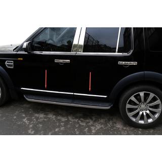 OmsaLine durvju moldingi (4 gab., nerūsējošais tērauds) Land Rover Discovery III 2004–2009 foto 1