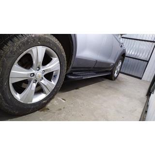 Sānu sliekšņi Bosphorus Grey (2 gab., alumīnijs) Chevrolet Captiva 2006–2019 foto 4