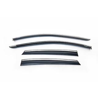 Logu vēja deflektori ar hromētu līsti (HB, 4 gab., Niken) Seat Leon 2013–2020 foto 2