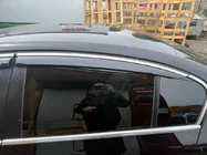 Volkswagen Passat B7 2012–2015 Logu vēja deflektori ar hromētu līsti SD (EU, 4 gab., Niken) foto 2