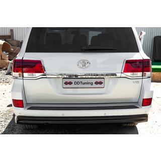 Hromēti uzlikas aizmugurējiem lukturiem (2015+, 4 daļas, plastmasa) Toyota Land Cruiser 200 2007–2021 foto 2