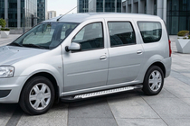 Renault Logan MCV 2005–2013 Sānu pakāpieni Allmond Grey (2 gab., alumīnija) foto 3