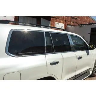 Pilns logu apmaļu un statņu uzliku komplekts (nerūsējošais tērauds) Toyota Land Cruiser 200 2007–2021 foto 2