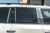Lexus LX570/450d 2008–2022 Pilns logu apmaļu un statņu uzliku komplekts (nerūsējošais tērauds) foto 13