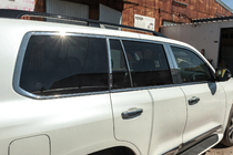 Lexus LX570/450d 2008–2022 Pilns logu apmaļu un statņu uzliku komplekts (nerūsējošais tērauds) foto 14