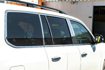 Lexus LX570/450d 2008–2022 Pilns logu apmaļu un statņu uzliku komplekts (nerūsējošais tērauds) foto 2