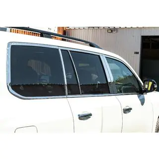 Pilns logu apmaļu un statņu uzliku komplekts (nerūsējošais tērauds) Lexus LX570/450d 2008–2022 foto 2