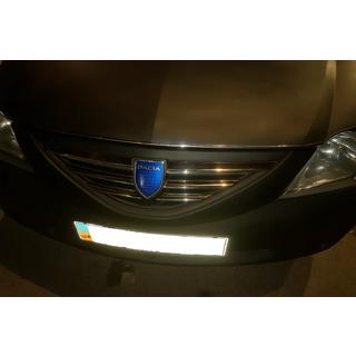 Priekšējā režģa uzlikas 2004-2008 (nerūsējošais tērauds) Dacia Logan MCV 2004–2014 foto 3