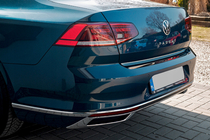 Volkswagen Passat B8 2015–2023 OmsaLine SD/SW izplūdes uzgaļa uzlikas (2019+, 3 gab., nerūsējošais tērauds) foto 2
