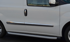 Fiat Doblo II 2010–2022 Durvju moldingi (4 gab., nerūsējošā tērauda) OmsaLine – itāļu nerūsējošais tērauds foto 5