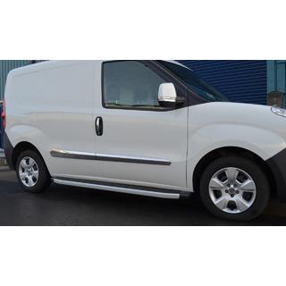 Durvju moldingi (4 gab., nerūsējošā tērauda) Fiat Doblo II 2010–2022 foto 3