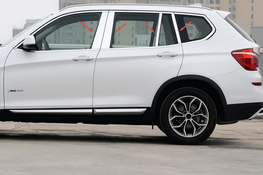 BMW X3 F25 2011–2018 Durvju statņu uzlikas (nerūsējošais tērauds) Foto 1