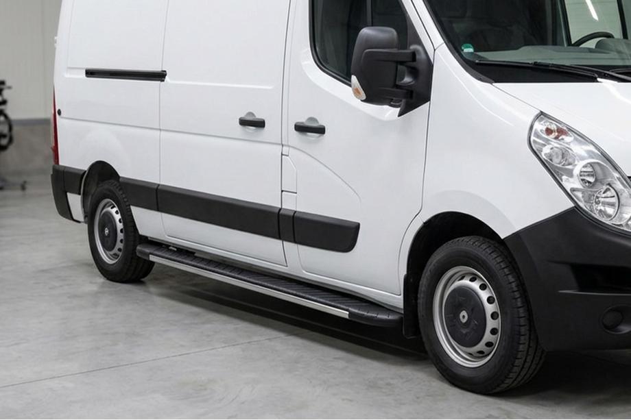 Opel Movano 2010–2021 Sānu sliekšņi Bosphorus Grey (2 gab., alumīnijs) Īsā riteņu bāze Image