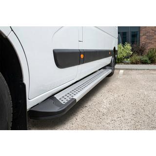 Sānu pakāpieni New Vision Grey (2 gab., alumīnijs) Opel Movano 2010–2021 foto 1