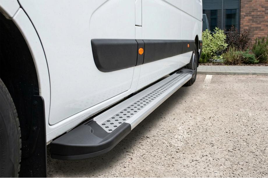Opel Movano 2010–2021 Sānu pakāpieni New Vision Grey (2 gab., alumīnijs) Garā riteņu bāze Image