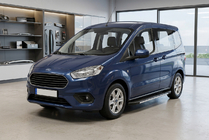 Ford Courier 2014–2023 Sānu sliekšņi Bosphorus Grey (2 gab., alumīnijs) foto 1