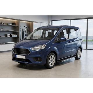 Sānu sliekšņi Bosphorus Grey (2 gab., alumīnijs) Ford Courier 2014–2023 foto 1