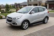 Hyundai IX-35 2010–2015 Sānu sliekšņi Bosphorus Grey (2 gab., alumīnijs) foto 1