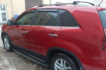 Kia Sorento II XM 2009–2014 Sānu sliekšņi Bosphorus Grey (2 gab., alumīnijs) 2013-2016 foto 9