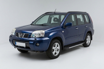 Nissan X-trail T30 2002–2007 Sānu sliekšņi Bosphorus Grey (2 gab., alumīnijs) foto 1