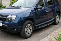 Renault Duster 2008–2017 Sānu sliekšņi Bosphorus Grey (2 gab., alumīnijs) foto 1