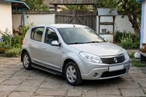 Renault Sandero 2007–2013 Sānu sliekšņi Bosphorus Grey (2 gab., alumīnijs) foto 1