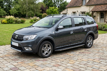 Renault Logan MCV 2013–2022 Sānu sliekšņi Bosphorus Grey (2 gab., alumīnijs) foto 1
