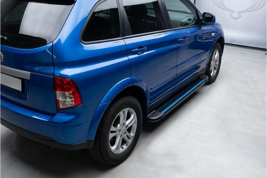 SsangYong Action 2005–2018 Sānu sliekšņi Maya Blue (2 gab., alumīnijs) Image