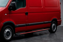 Renault Master 1998–2010 Sānu pakāpieni Maya Red (2 gab., alumīnijs) foto 1