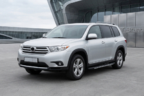 Toyota Highlander 2008–2013 Sānu sliekšņi Bosphorus Grey (2 gab., alumīnijs) foto 1