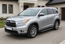 Toyota Highlander 2013–2019 Sānu sliekšņi Bosphorus Grey (2 gab., alumīnijs) foto 1