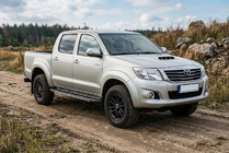 Toyota Hilux 2006–2015 Sānu sliekšņi Bosphorus Grey (2 gab., alumīnijs) foto 1