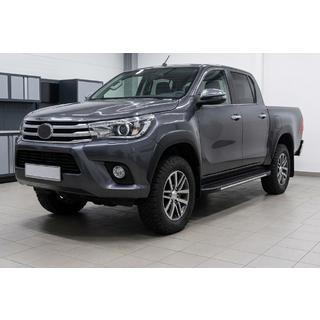 Sānu sliekšņi Bosphorus Grey (2 gab., alumīnijs) Toyota Hilux 2015– foto 1