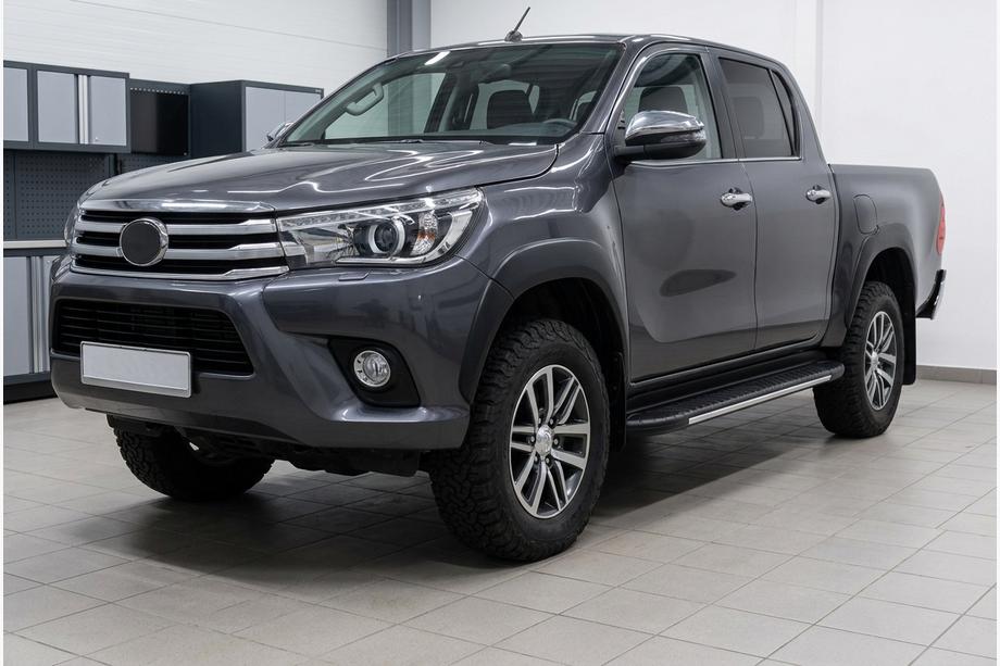 Toyota Hilux 2015– Sānu sliekšņi Bosphorus Grey (2 gab., alumīnijs) Image