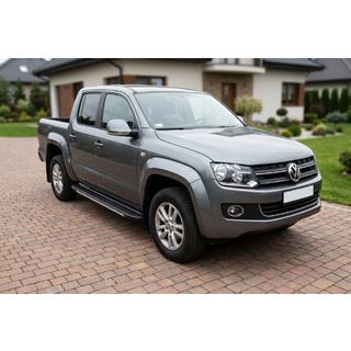 Sānu sliekšņi Bosphorus Grey (2 gab., alumīnijs) Volkswagen Amarok 2010–2022 foto 1