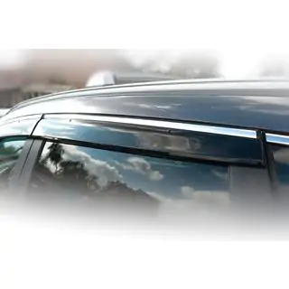 Logu vēja deflektori ar hromētu līsti (4 gab., HIC) Honda CRV 2017–2022 foto 2