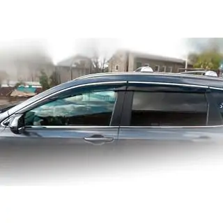 Logu vēja deflektori ar hromētu līsti (4 gab., HIC) Honda CRV 2017–2022 foto 4