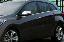 Hyundai Accent 2011–2017 Spoguļu uzlikas ar izgriezumu pagrieziena rādītājam (2 gab.) Carmos – turku nerūsējošais tērauds foto 1