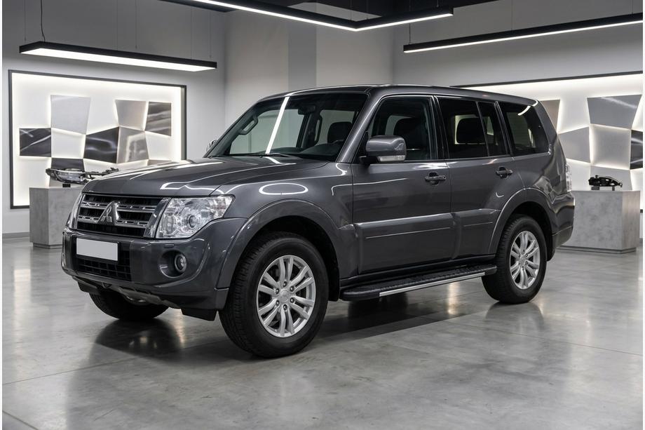 Mitsubishi Pajero Wagon IV 2006–2021 Sānu sliekšņi Bosphorus Grey (2 gab., alumīnijs) Image