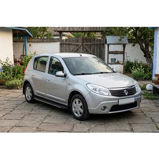 Sānu sliekšņi Bosphorus Grey (2 gab., alumīnijs) Dacia Sandero 2007–2013 foto 1