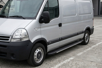Opel Movano 2004–2010 Sānu sliekšņi Bosphorus Grey (2 gab., alumīnijs) foto 1