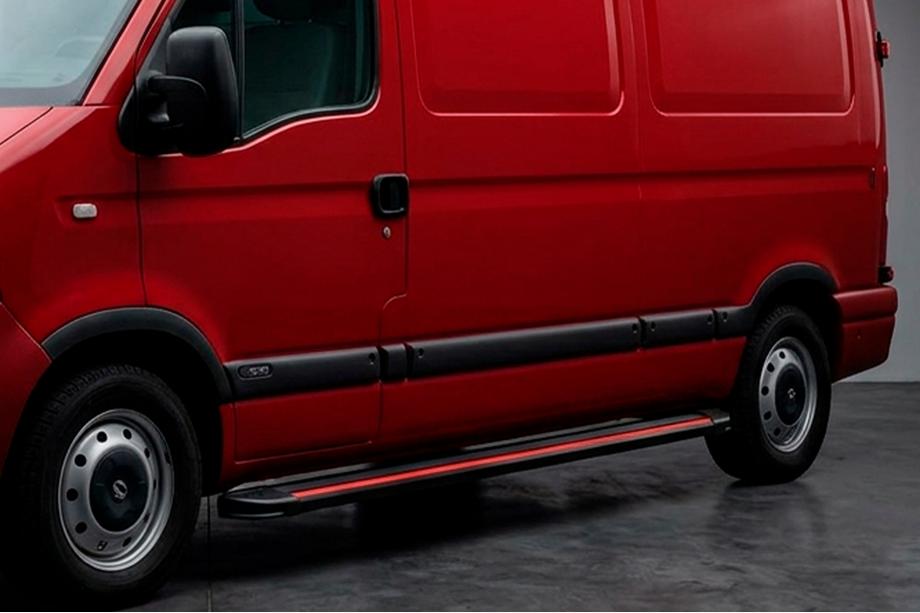 Opel Movano 2004–2010 Sānu pakāpieni Maya Red (2 gab., alumīnijs) Image