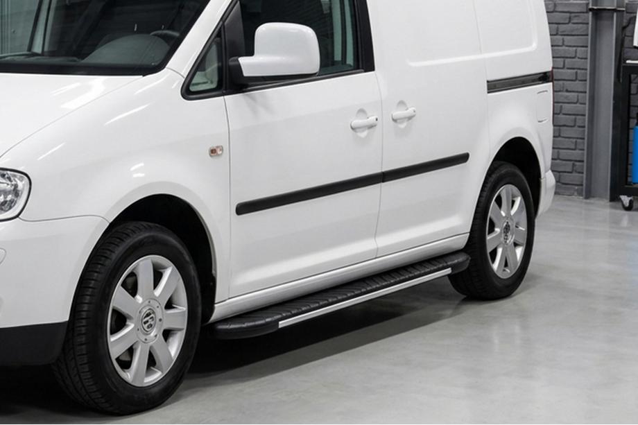 Volkswagen Caddy 2010–2015 Sānu sliekšņi Bosphorus Grey (2 gab., alumīnijs) Maxi riteņu bāze Image