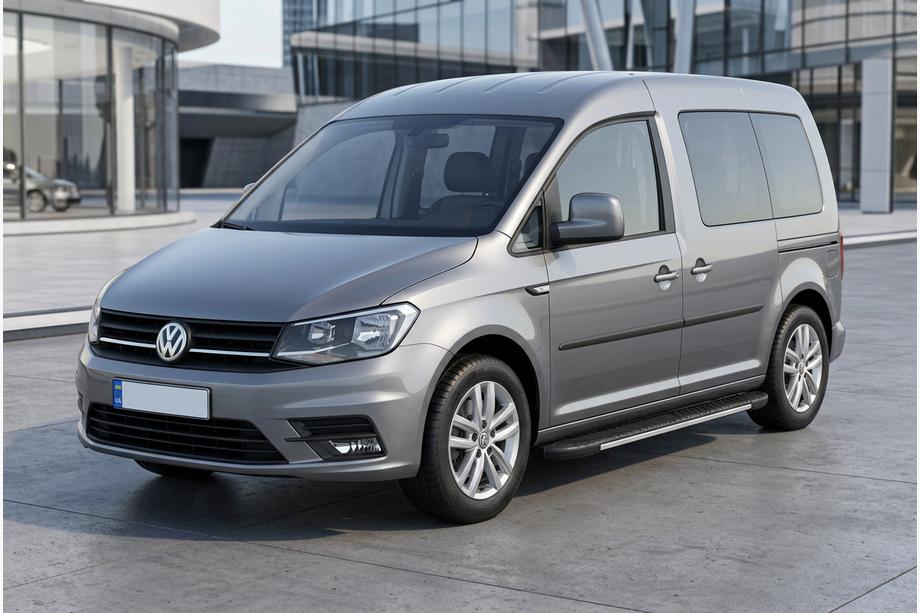 Volkswagen Caddy 2015–2020 Sānu sliekšņi Bosphorus Grey (2 gab., alumīnijs) Maxi riteņu bāze Image