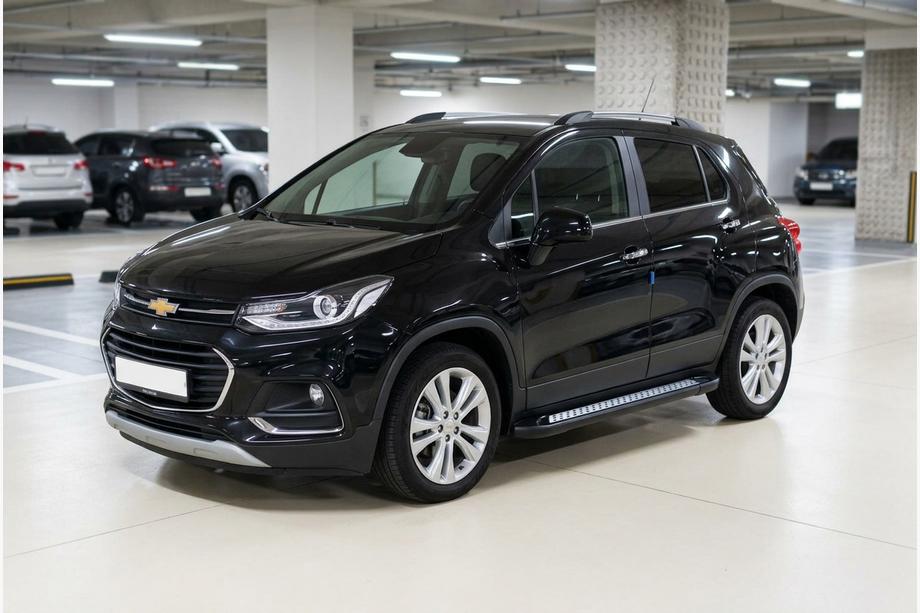 Chevrolet Trax 2012–2023 Sānu sliekšņi New Vision Black (2 gab., alumīnijs) Image