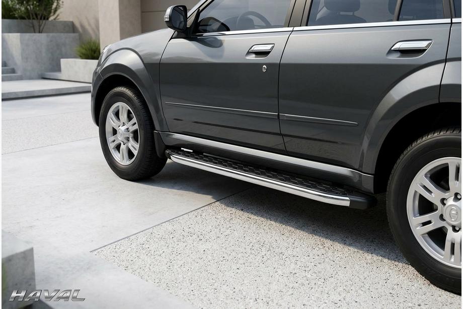 GreatWall Haval/Hover H3 2005–2013 Sānu pakāpieni BlackLine (2 gab., alumīnijs) Image